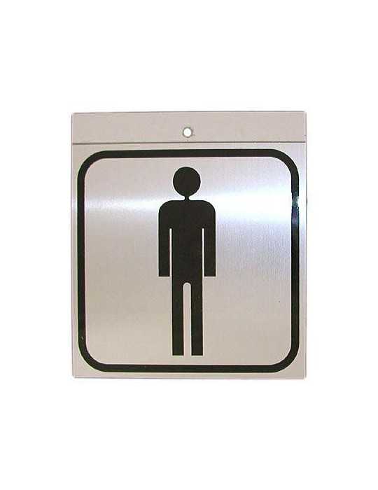 Pictograma Aluminio 12X12 Silueta Hombre 54 [LOTE DE 6 Unidades] ROTULAUTO