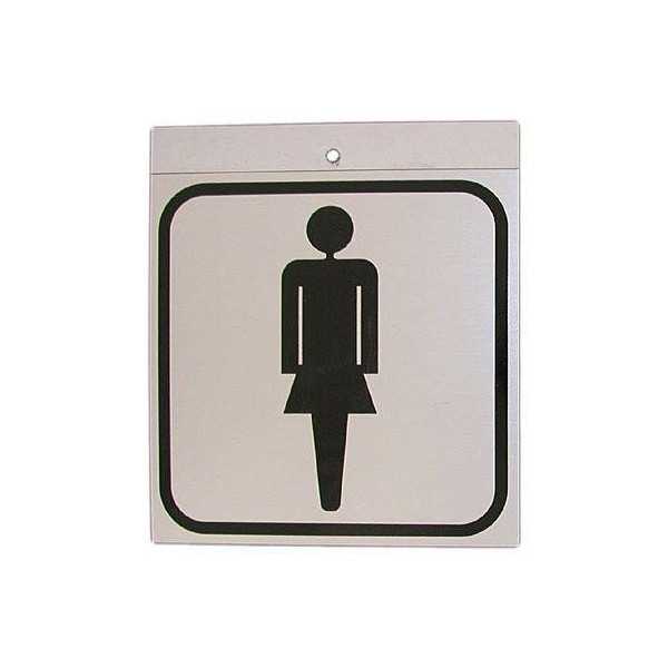 Pictograma Aluminio 12X12 Silueta Mujer 055 [LOTE DE 6 Unidades] ROTULAUTO