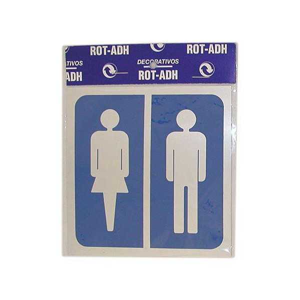Pictograma Aluminio 12X12 Silueta Hombre-Mujer [LOTE DE 6 Unidades] ROTULAUTO