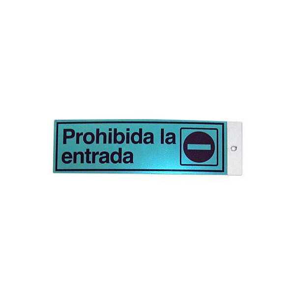 Pictograma Latonado 180X60 Prohibida la Entrada [LOTE DE 8 Unidades] ROTULAUTO