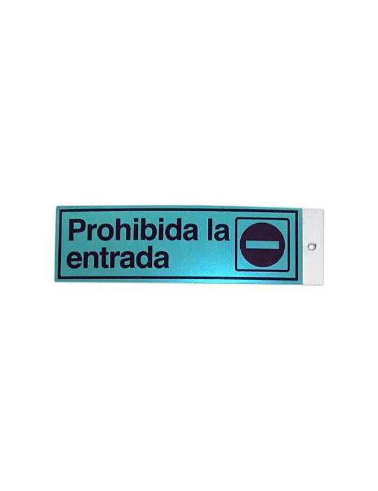 Pictograma Latonado 180X60 Prohibida la Entrada [LOTE DE 8 Unidades] ROTULAUTO