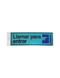 Pictograma Latonado 180X60 Llamar para Entrar [LOTE DE 8 Unidades] ROTULAUTO