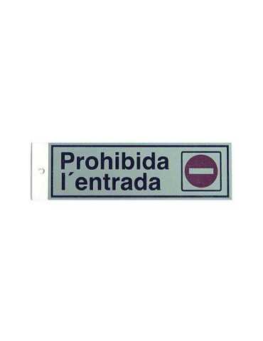Pictograma Latonado 180X60 Prohibita L Entrada [LOTE DE 8 Unidades] ROTULAUTO