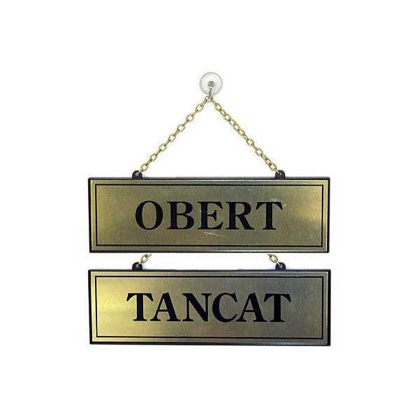 Placa Tancat-Obert 113 [LOTE DE 2 Unidades] ROTULAUTO