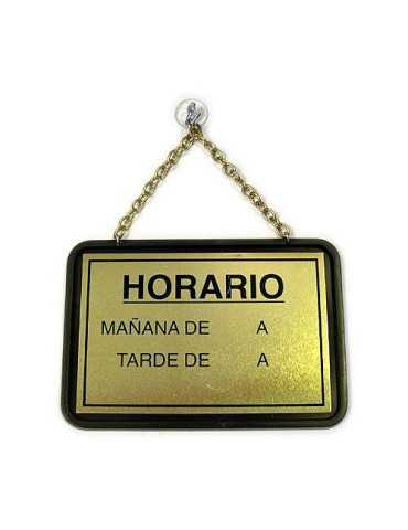 Placa Horario-Gracias por Su Visita Plata [LOTE DE 2 Unidades] ROTULAUTO