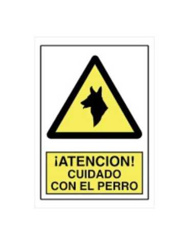 Señal Advertencia Cuidado con el Perro [LOTE DE 6 Unidades] ROTULAUTO