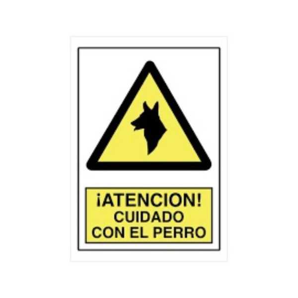 Señal Advertencia Cuidado con el Perro [LOTE DE 6 Unidades] ROTULAUTO