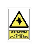 Señal Advertencia Cuidado con el Perro [LOTE DE 6 Unidades] ROTULAUTO