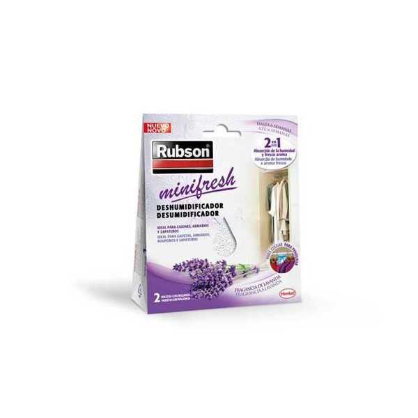 Deshumidificador Percha Minifresh Lavanda 2X50 gr [LOTE DE 4 Unidades] RUBSON