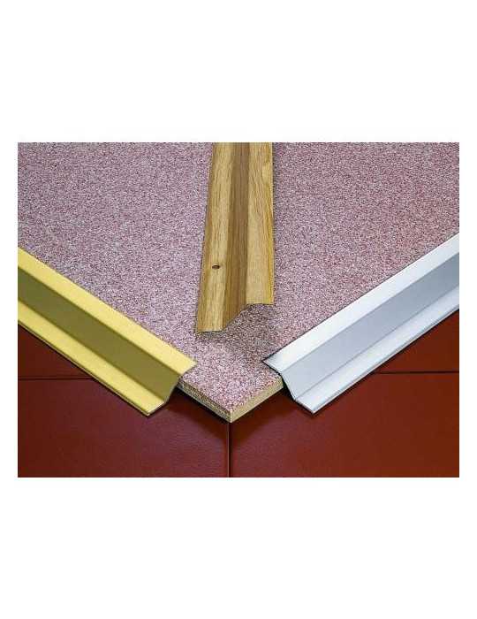 Pletina Aluminio Anodizado Oro Adhesiva 37X12X0.83 [LOTE DE 6 Unidades] RUFETE