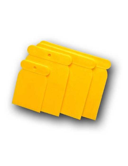 Espatulas Flexibles Emplastecer Plástico (JUEGO-4) [LOTE DE 20 Unidades] RULO PLUMA
