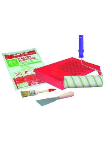 Kit Pintar Brico Bandeja 5 Piezas [LOTE DE 6 Unidades] RULO PLUMA