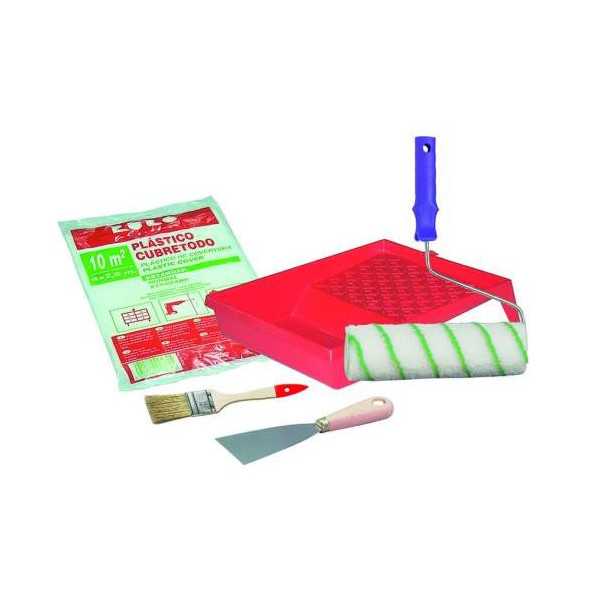 Kit Pintar Brico Bandeja 5 Piezas [LOTE DE 6 Unidades] RULO PLUMA