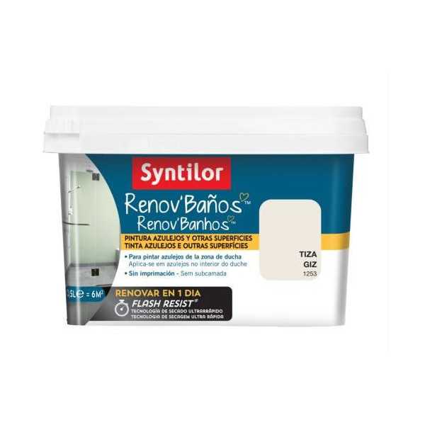 Pintura Renov Baños 0,5L Tiza 00291940 [LOTE DE 2 Unidades] RULO PLUMA