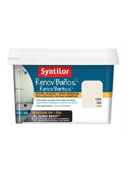 Pintura Renov Baños 0,5L Tiza 00291940 [LOTE DE 2 Unidades] RULO PLUMA