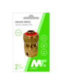 Conector Rápido Latón con Stop para Manguera 15MM [LOTE DE 6 Unidades] MT