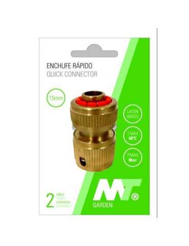 Conector Rápido Latón con Stop para Manguera 19MM [LOTE DE 6 Unidades] MT