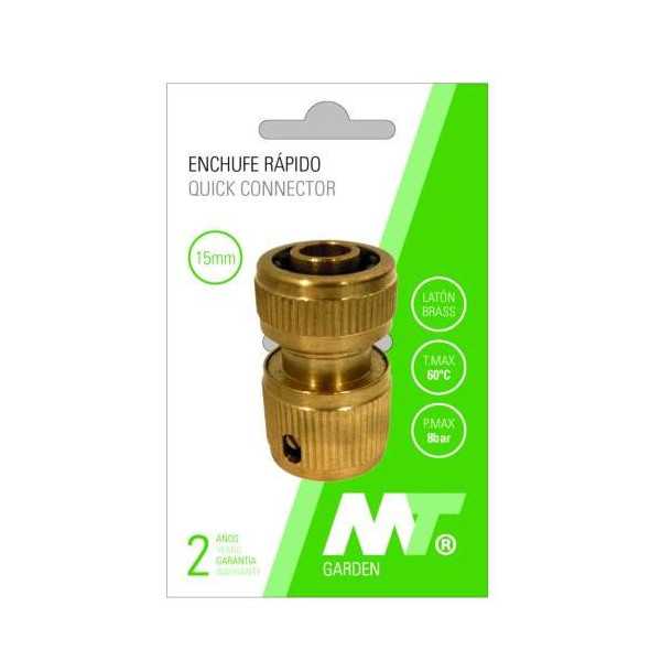 Conector Rápido Latón para Manguera 15MM [LOTE DE 6 Unidades] MT