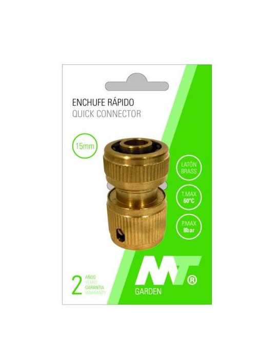 Conector Rápido Latón para Manguera 15MM [LOTE DE 6 Unidades] MT