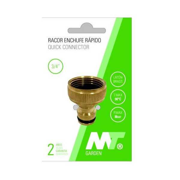 Racor Latón Rosca H 3/4 con Enchufe Rápido Macho [LOTE DE 14 Unidades] MT