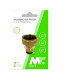 Racor Latón Rosca H 3/4 con Enchufe Rápido Macho [LOTE DE 14 Unidades] MT