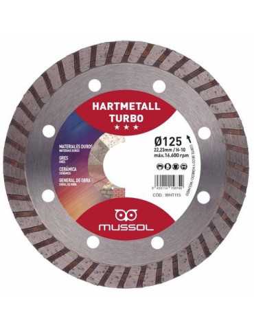 Disco Diamante Hartmetall Turbo 125MM Eje 22,23MM [LOTE DE 2 Unidades] MUSSOL
