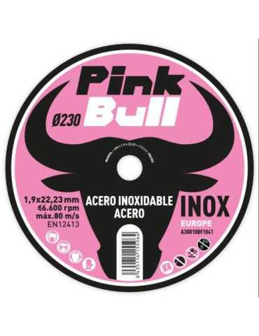 Disco Corte Extrafino Inoxidable Pink Bull 230 mm PB2302 [LOTE DE 14 Unidades] MUSSOL