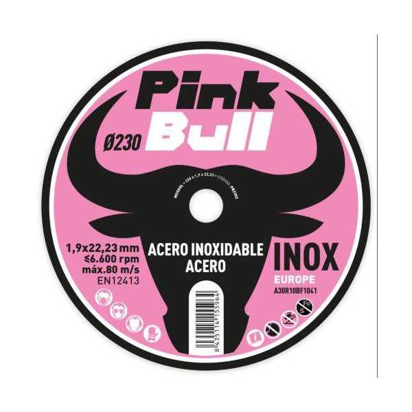 Disco Corte Extrafino Inoxidable Pink Bull 230 mm PB2302 [LOTE DE 14 Unidades] MUSSOL