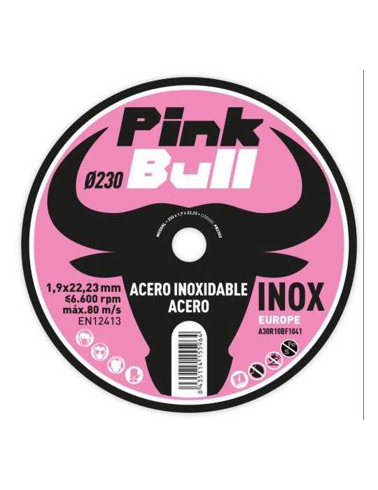 Disco Corte Extrafino Inoxidable Pink Bull 230 mm PB2302 [LOTE DE 14 Unidades] MUSSOL