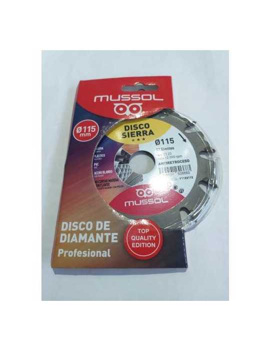 Disco para Amoladora Corte Madera F1152112 [LOTE DE 4 Unidades] MUSSOL