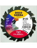 Disco para Amoladora Corte Madera F1252114 [LOTE DE 4 Unidades] MUSSOL