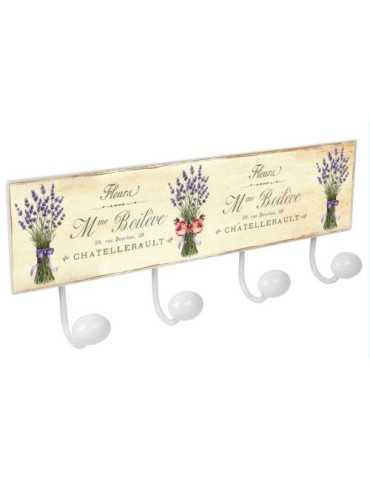 Percha Pared 4 Pomos Porcelana Lavanda 4 9063B35 [LOTE DE 2 Unidades] NESU