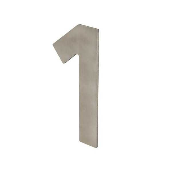 Número 1 Adhesivo 100X64X2MM Inoxidable Satinado [LOTE DE 10 Unidades] NESU