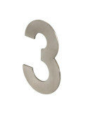 Número 3 Adhesivo 100X64X2MM Inoxidable Satinado [LOTE DE 10 Unidades] NESU