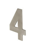 Número 4 Adhesivo 100X64X2MM Inoxidable Satinado [LOTE DE 10 Unidades] NESU