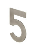 Número 5 Adhesivo 100X64X2MM Inoxidable Satinado [LOTE DE 10 Unidades] NESU