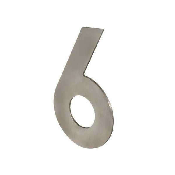 Número 6/9 Adhesivo 100X64X2MM Inoxidable Satinado [LOTE DE 10 Unidades] NESU
