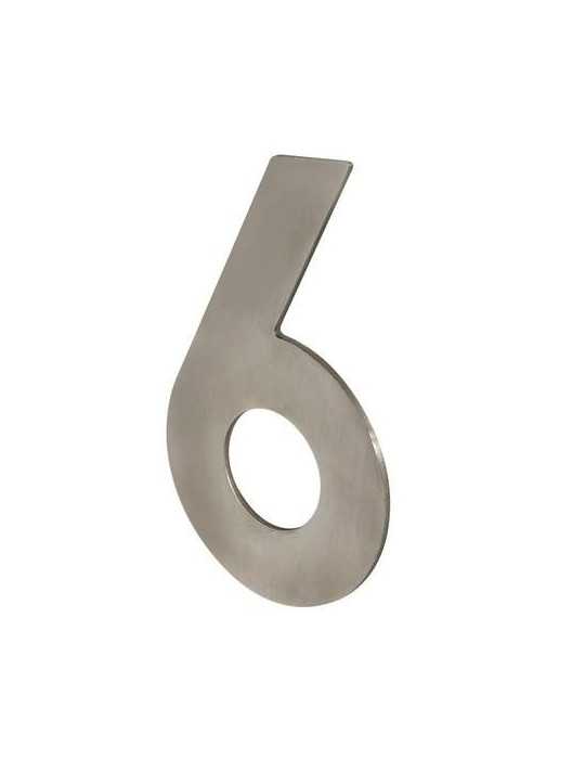 Número 6/9 Adhesivo 100X64X2MM Inoxidable Satinado [LOTE DE 10 Unidades] NESU