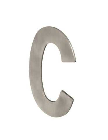Letra C Adhesiva 100X64X2MM Inoxidable Satinado [LOTE DE 10 Unidades] NESU