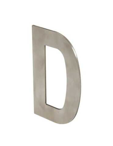 Letra D Adhesiva 100X64X2MM Inoxidable Satinado [LOTE DE 10 Unidades] NESU