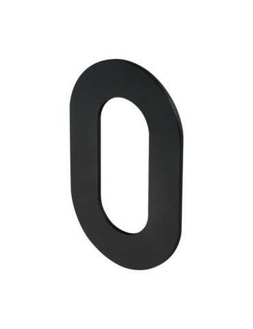 Número 0 Adhesivo 100X64X2MM Inoxidable Negro Mate [LOTE DE 12 Unidades] NESU