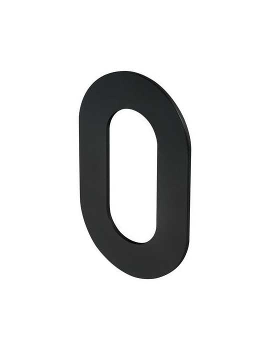 Número 0 Adhesivo 100X64X2MM Inoxidable Negro Mate [LOTE DE 12 Unidades] NESU