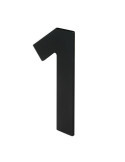 Número 1 Adhesivo 100X64X2MM Inoxidable Negro Mate [LOTE DE 12 Unidades] NESU