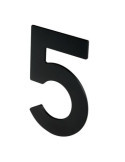 Número 5 Adhesivo 100X64X2MM Inoxidable Negro Mate [LOTE DE 12 Unidades] NESU