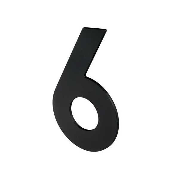 Número 6/9 Adhesivo 100X64X2MM Inoxidable Negro Mate [LOTE DE 12 Unidades] NESU