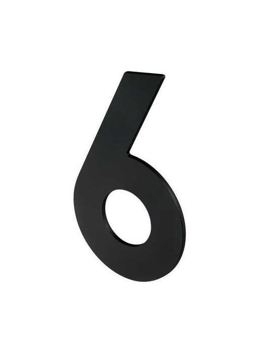 Número 6/9 Adhesivo 100X64X2MM Inoxidable Negro Mate [LOTE DE 12 Unidades] NESU