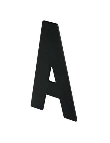 Letra a Adhesiva 100X64X2MM Inoxidable Negro Mate [LOTE DE 12 Unidades] NESU
