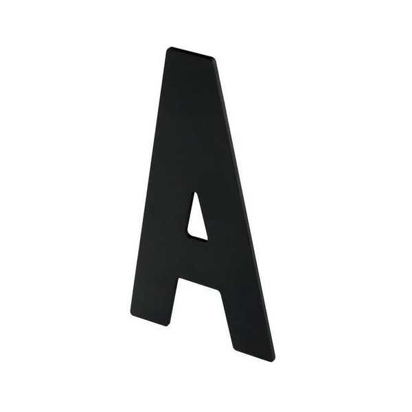 Letra a Adhesiva 100X64X2MM Inoxidable Negro Mate [LOTE DE 12 Unidades] NESU