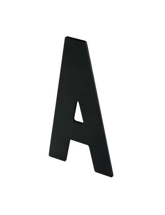 Letra a Adhesiva 100X64X2MM Inoxidable Negro Mate [LOTE DE 12 Unidades] NESU
