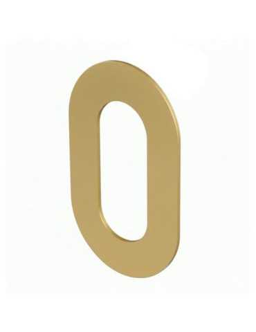 Número 0 Adhesivo 100X64X2MM Inoxidable Latón Mate [LOTE DE 12 Unidades] NESU